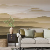 3131-E / Captivating Foggy Mountain Range Wallpaper, Mountain Landscape Peel and Stick Wallpaper - Artevella