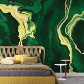 3132-D / Trendy Watercolor Waves Pattern Wallpaper - Easy Peel and Stick Removable Mural , Abstract Art Wallpaper - Artevella