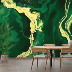 3132-D / Trendy Watercolor Waves Pattern Wallpaper - Easy Peel and Stick Removable Mural , Abstract Art Wallpaper - Artevella