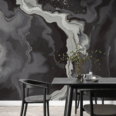 3132-F / Trendy Watercolor Waves Pattern Wallpaper - Easy Peel and Stick Removable Mural , Abstract Art Wallpaper - Artevella