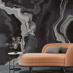 3132-F / Trendy Watercolor Waves Pattern Wallpaper - Easy Peel and Stick Removable Mural , Abstract Art Wallpaper - Artevella