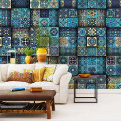 3138-B / Self-Adhesive Geometric Wallpaper - Modern Mosaic Tile Pattern - Easy Install Peel and Stick Wall Art - Artevella