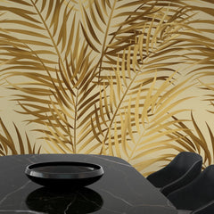 3141-A / Palm Leaf Peel and Stick Wallpaper - Tropical Boho Decor , Stickable Tropical Palm Leaf Design - Artevella