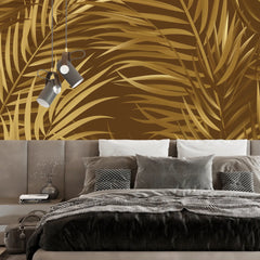 3141-D / Palm Leaf Peel and Stick Wallpaper - Tropical Boho Decor , Stickable Tropical Palm Leaf Design - Artevella