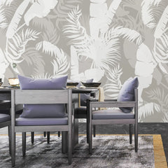 3150 / Leaf Wallpaper: Stickable Boho Jungle Decor, Modern Palm Design, Peel and Stick for Bedroom, Bathroom, Kitchen - Artevella