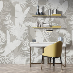3150 / Leaf Wallpaper: Stickable Boho Jungle Decor, Modern Palm Design, Peel and Stick for Bedroom, Bathroom, Kitchen - Artevella