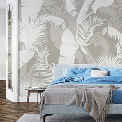 3150 / Leaf Wallpaper: Stickable Boho Jungle Decor, Modern Palm Design, Peel and Stick for Bedroom, Bathroom, Kitchen - Artevella