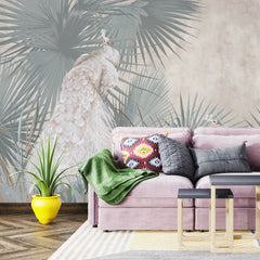 3193 / Adhesive Wallpaper with Botanical Peacock Design - Refresh Your Space with Our Nature-Inspired Decor - Artevella
