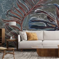 3196 / Intricate Plant Design, Peel and Stick Wallpaper, Easy Install Wall Decor, Modern Boho Bedroom and Kitchen Enhancement, Peelable Wall Art - Artevella