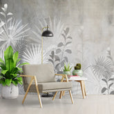 3200 / Peel and Stick Wallpaper for Kitchen, Bathroom, Bedroom | Light Silver and Black Flora | Modern Wallpaper | Temporary and Removable Wall Decor - Artevella