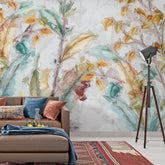 3208 / Watercolor Wild Floral Peel and Stick Wallpaper | Boho Self Adhesive Wall Decor for Bedroom, Bathroom, Kitchen - Artevella