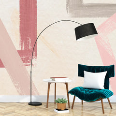3238 / Soft Brush Stroke Wallpaper, Abstract Pink Neutral Wall Art, Contemporary Chic Mural, Subtle Home Decor - Artevella
