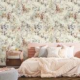 3285 / Vintage Floral Wallpaper, Elegant Botanical Wall Mural, Nature-Inspired Home Decor Accent - Artevella