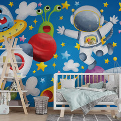 6000 / Star Space Peel and Stick Wallpaper for Kids Room, Nursery Decor - Removable and DIY Nursery Wall Decal - Artevella