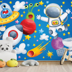 6000 / Star Space Peel and Stick Wallpaper for Kids Room, Nursery Decor - Removable and DIY Nursery Wall Decal - Artevella