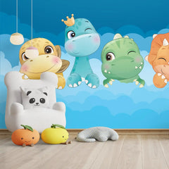 6044 / Kids Room Fun with Peel and Stick Dinosaur Wallpaper: Perfect Addition to Baby Nursery and Child's Room - Artevella