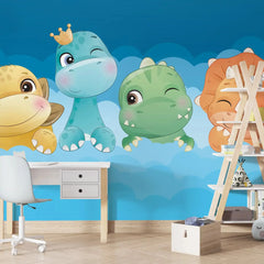 6044 / Kids Room Fun with Peel and Stick Dinosaur Wallpaper: Perfect Addition to Baby Nursery and Child's Room - Artevella