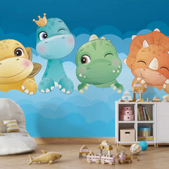 6044 / Kids Room Fun with Peel and Stick Dinosaur Wallpaper: Perfect Addition to Baby Nursery and Child's Room - Artevella