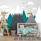 6046 / Mountain Landscape Wallpaper: Peel and Stick Wall Decal, Ideal for Baby Nursery Kids Room Decor and Playroom - Artevella