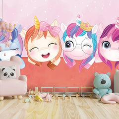 6052 / Peel and Stick Unicorn Wallpaper for Baby Nursery Decor - Self Adhesive, Kid Friendly, DIY Nursery Wall Decoration - Artevella