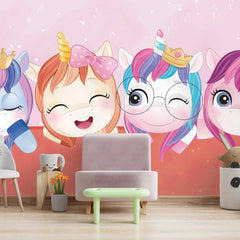 6052 / Peel and Stick Unicorn Wallpaper for Baby Nursery Decor - Self Adhesive, Kid Friendly, DIY Nursery Wall Decoration - Artevella