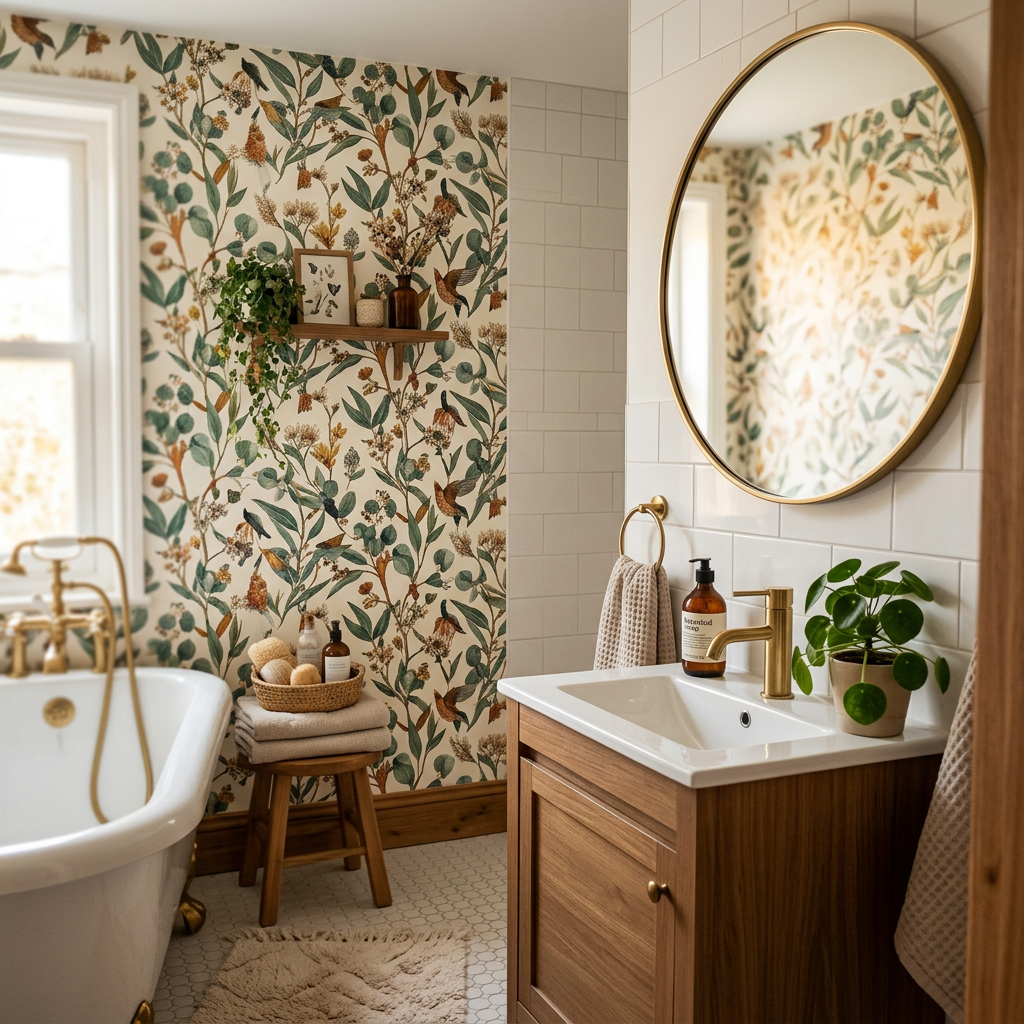 Small Bathroom Hacks: How Wallpaper Can Make a Space Feel Huge