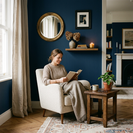 Timeless Navy Wallpaper: Elevate Your Home with Deep Blue
