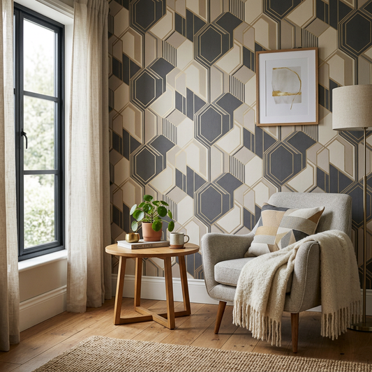 Modern Geometric Wallpaper: Elevate Your Home with Precision
