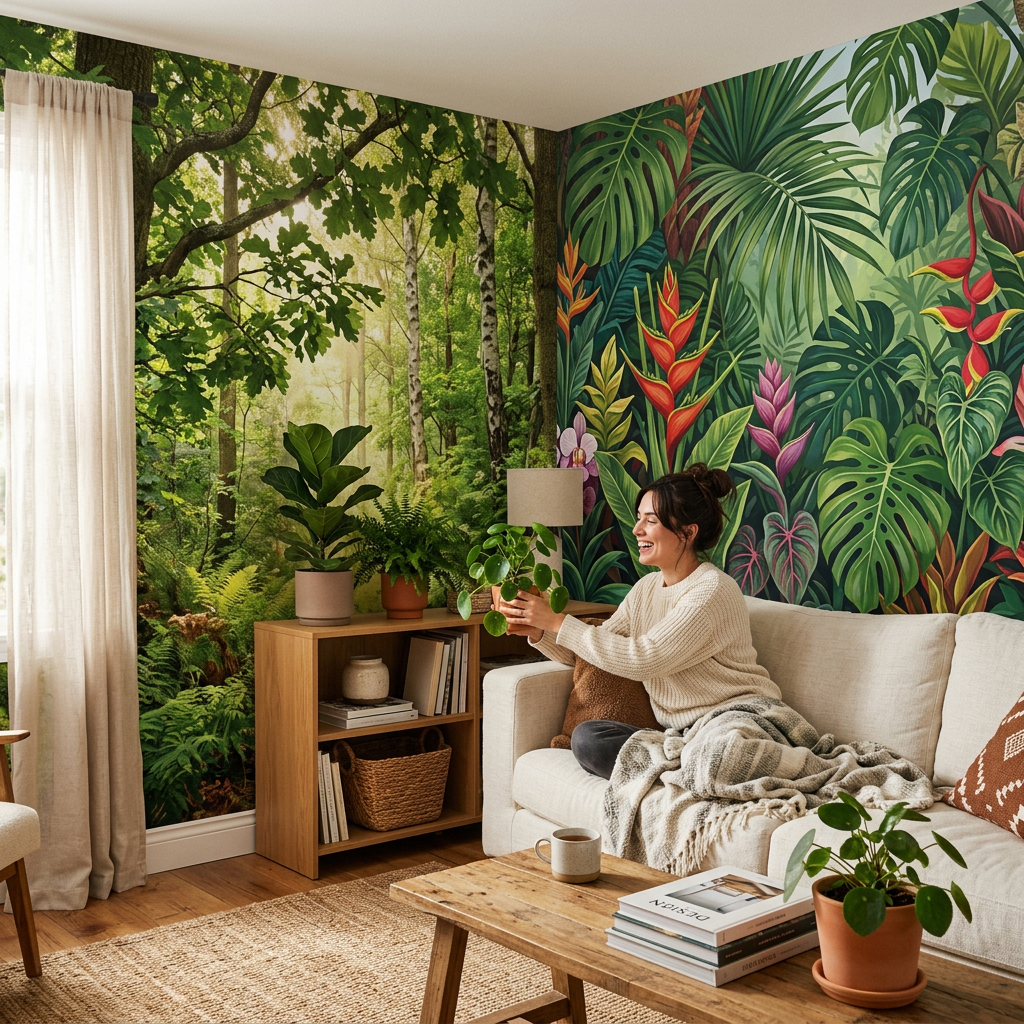 Transform Your Home with Forest and Tropical Wall Murals