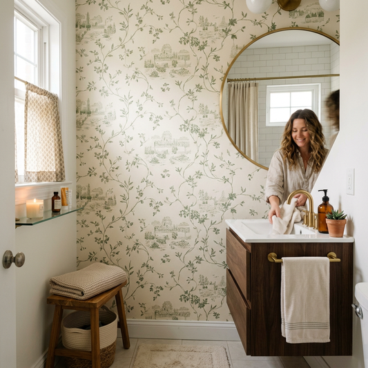 Small Bathroom Hacks: Wallpaper for a Spacious Feeling