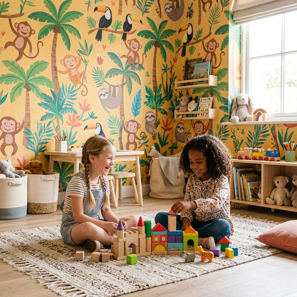 Kids' Club Design: Durable & Fun Wallpaper for Resorts