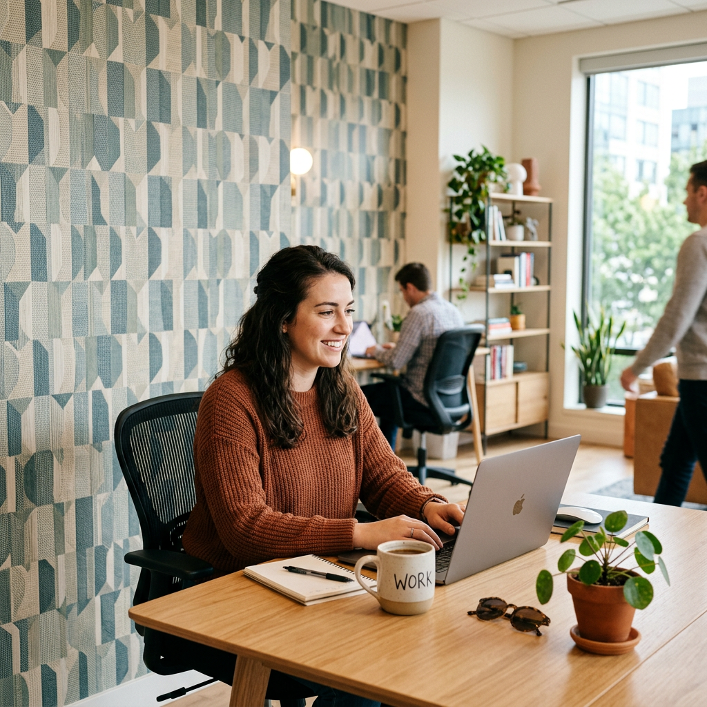 Modern Office Wallpaper: Boosting Productivity with Design