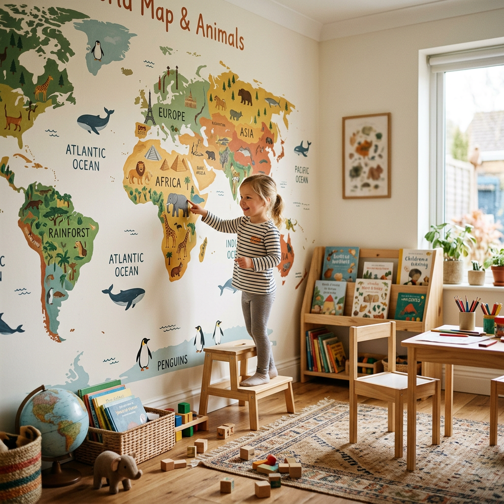 Educational Wall Murals: Turning Playrooms Into Learning Hubs