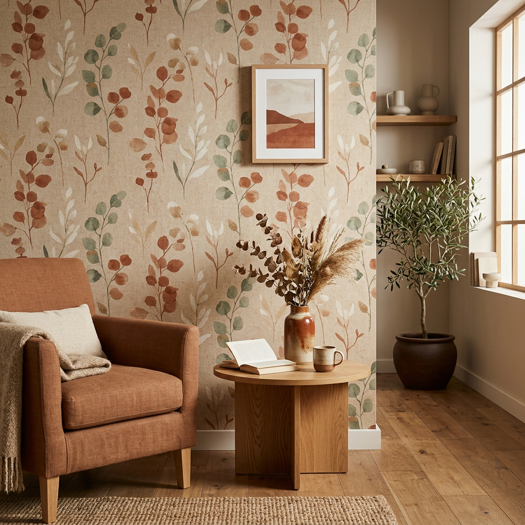 Rust Japandi Botanical Wallpaper Trends and Palette Guide