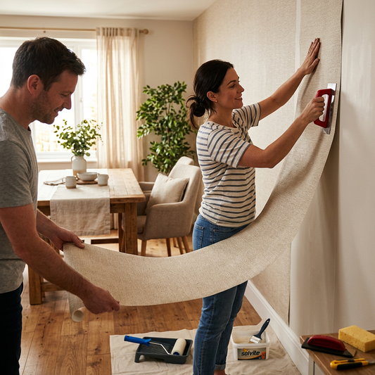 How to Install Textured Vinyl Dining Room Wallpaper