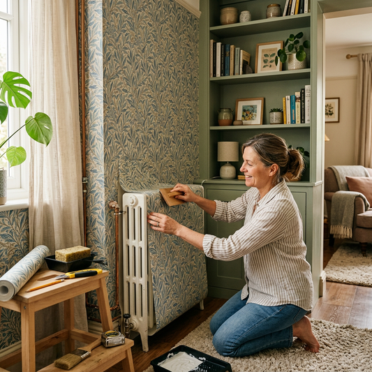Wallpapering Around Radiators, Shelves, and Built-ins