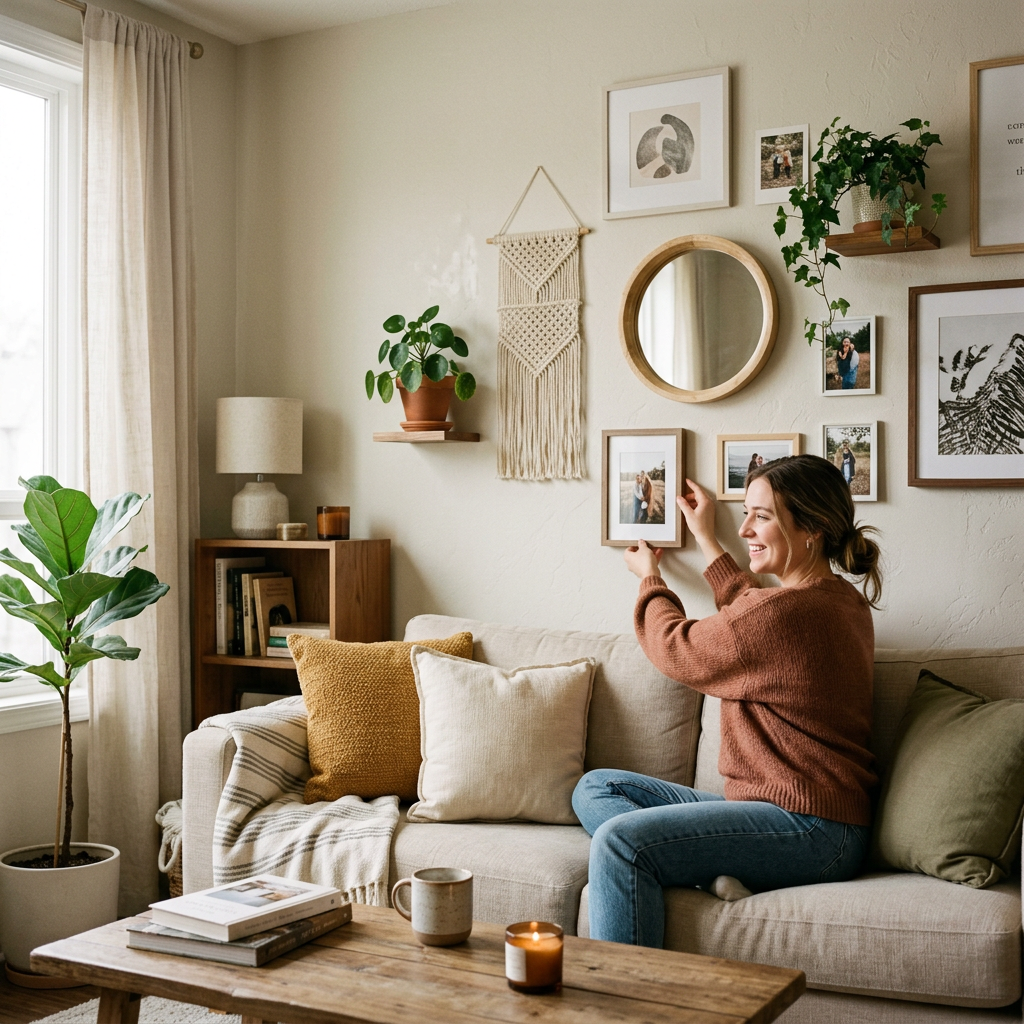 Apartment Decor Hacks: Hiding Wall Imperfections Safely