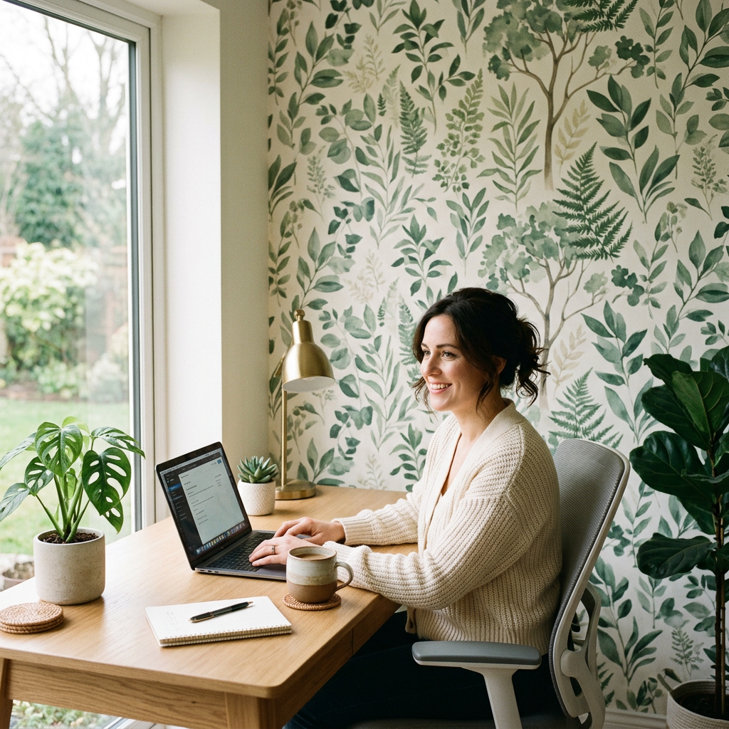 Wellness-Driven Design: Nature-Inspired Office Wallpapers