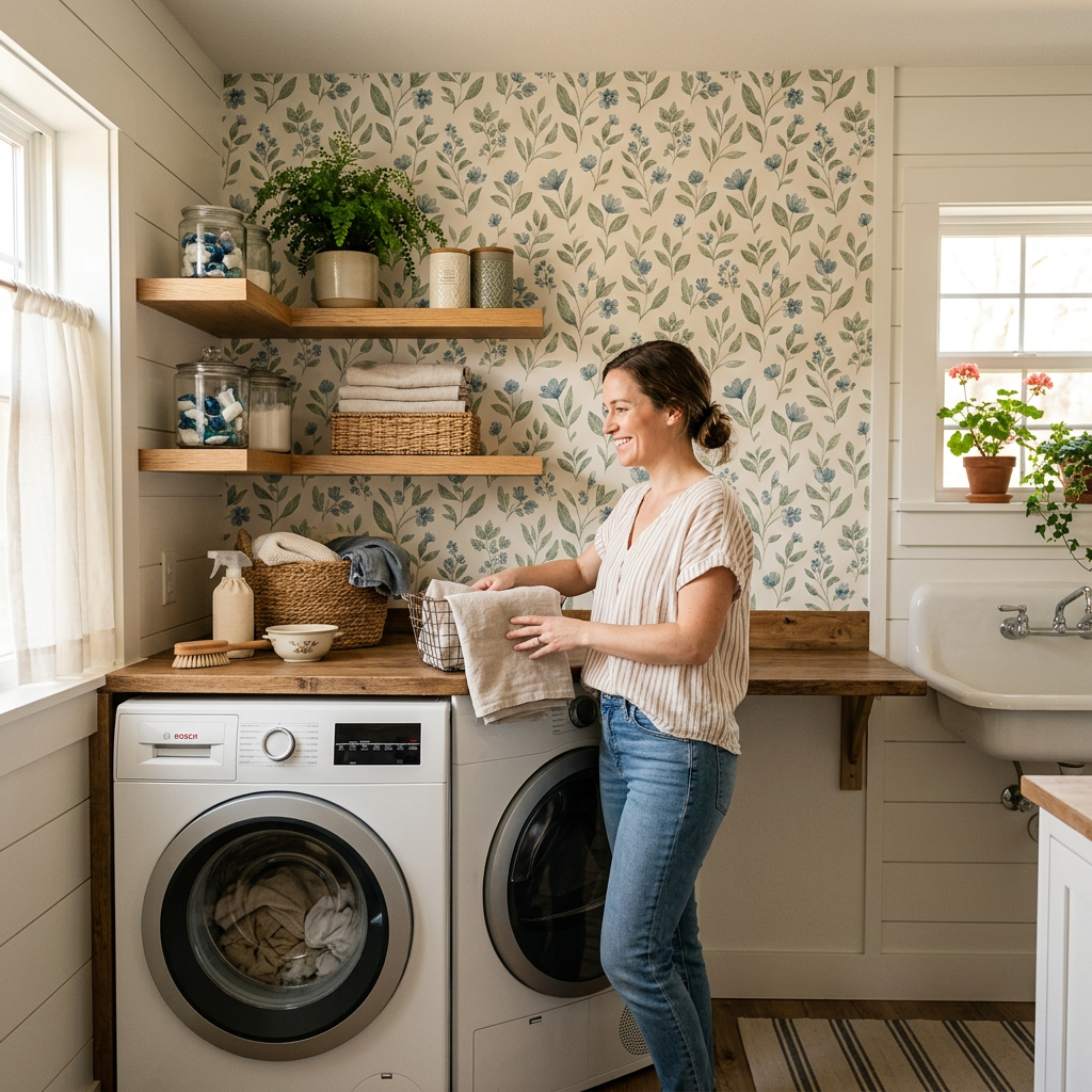 Peel-and-Stick Wallpaper in Laundry Rooms: Buying Guide