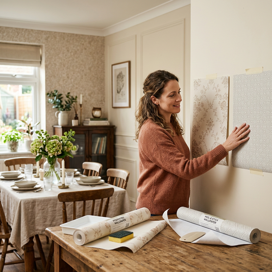 Prepasted vs Peel and Stick Wallpaper for Dining Rooms