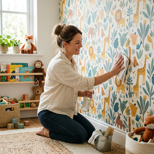 How to Clean and Maintain Prepasted Playroom Wallpaper