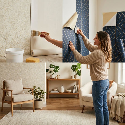 Traditional Non-Woven vs. Peel-and-Stick Accent Walls