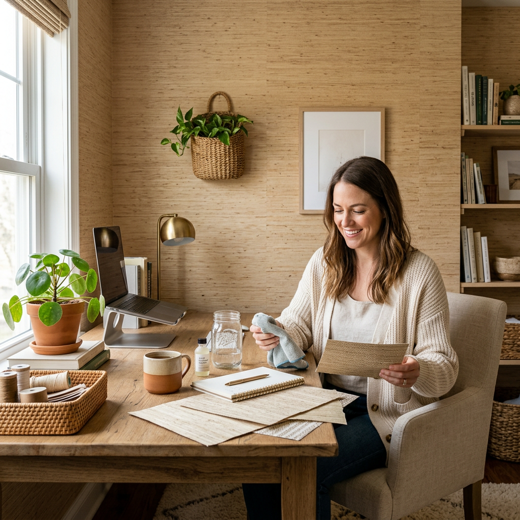 Grasscloth Home Office Wallpaper: Cleaning & Buying Guide