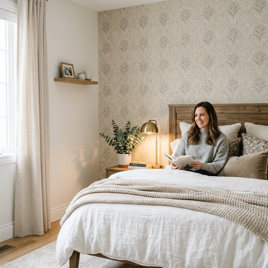 Washable Vinyl Wallpaper for Small Primary Bedrooms