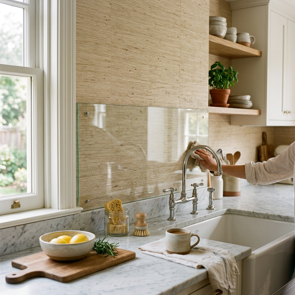 How to Protect Grasscloth Wallpaper in Kitchens