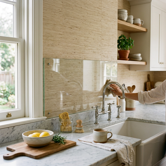 How to Protect Grasscloth Wallpaper in Kitchens