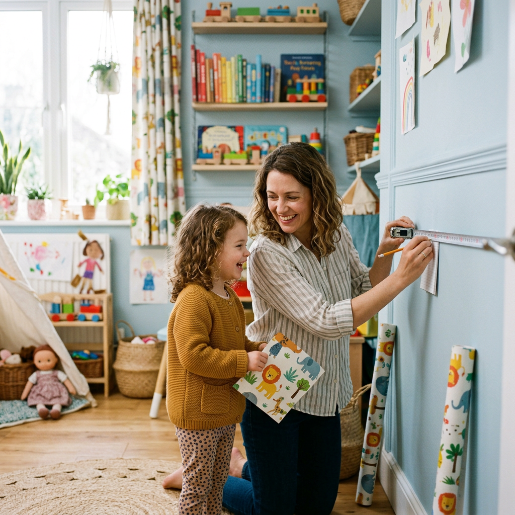 How to Measure and Choose Prepasted Playroom Wallpaper