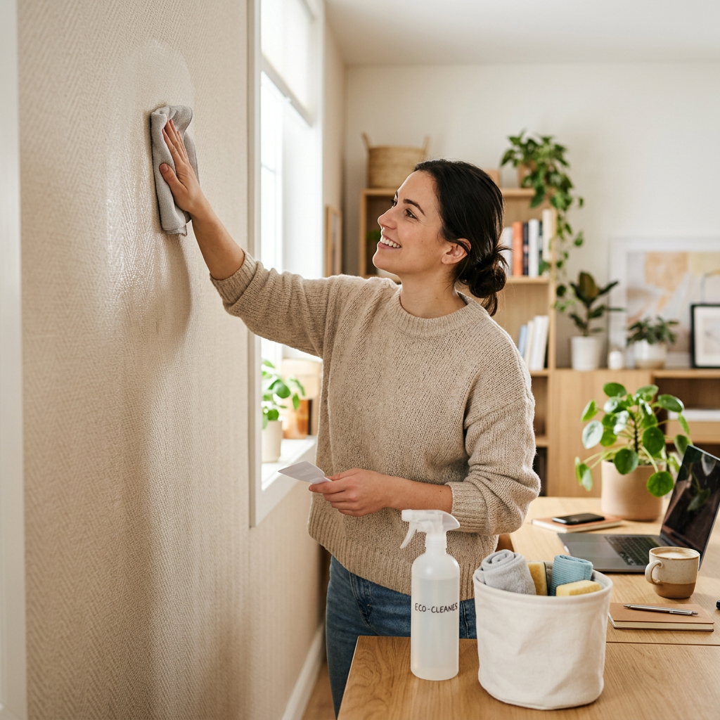 How to Clean and Remove Washable Vinyl Office Wallpaper