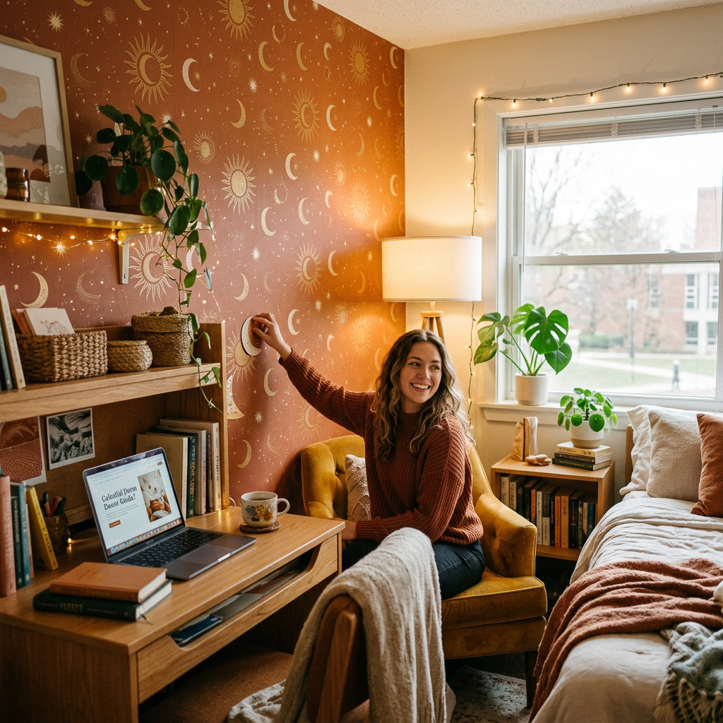 Terracotta Celestial Wallpaper Guide for Dorms