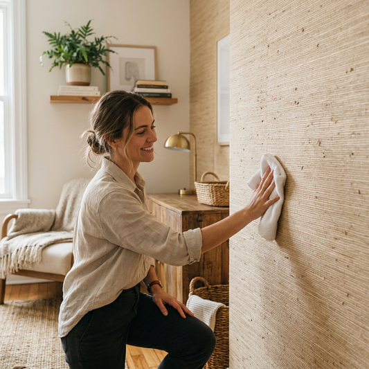 How to Clean Grasscloth Wallpaper in a Rental